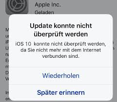 update konnte nicht ueberprueft werden